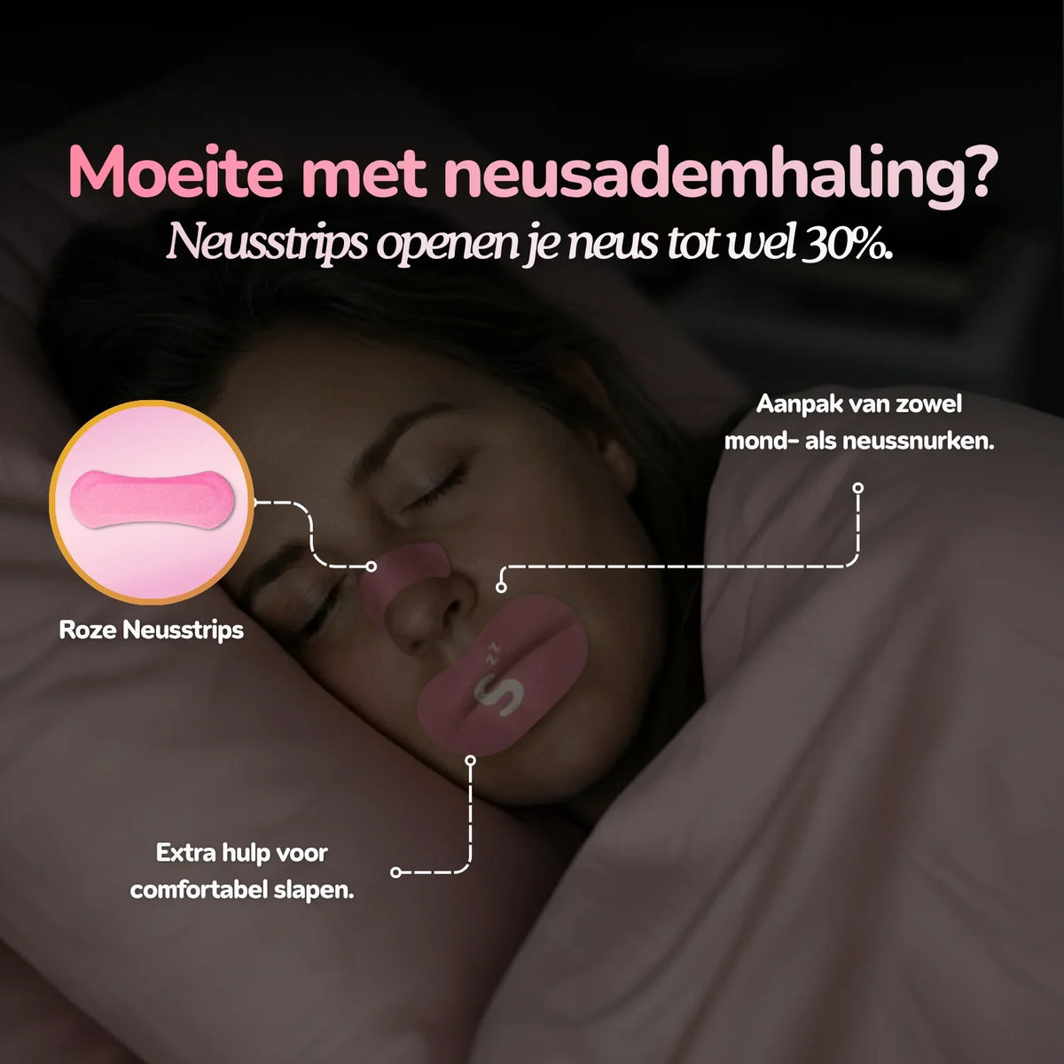 Classic Mondtape - Roze