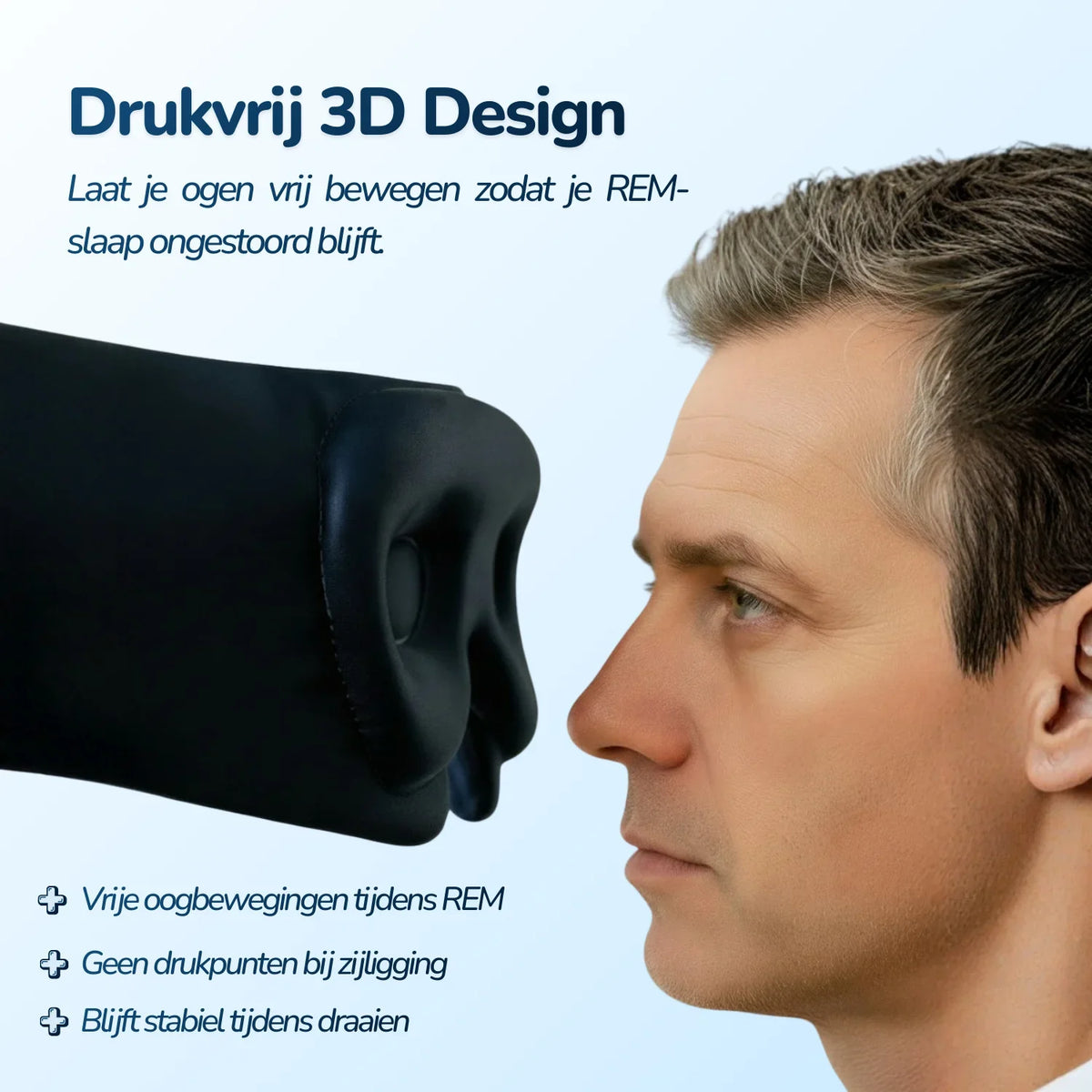 3D Zijden Slaapmasker - Midnight Navy