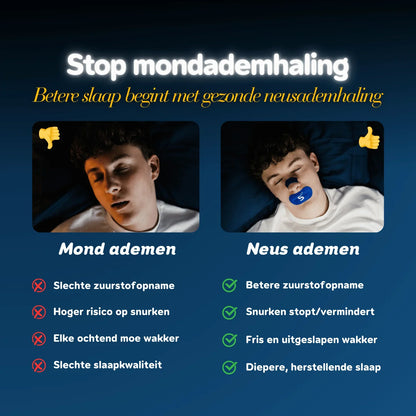 Deep Sleep Duo - Mondtape & Neusstrips - Blauw