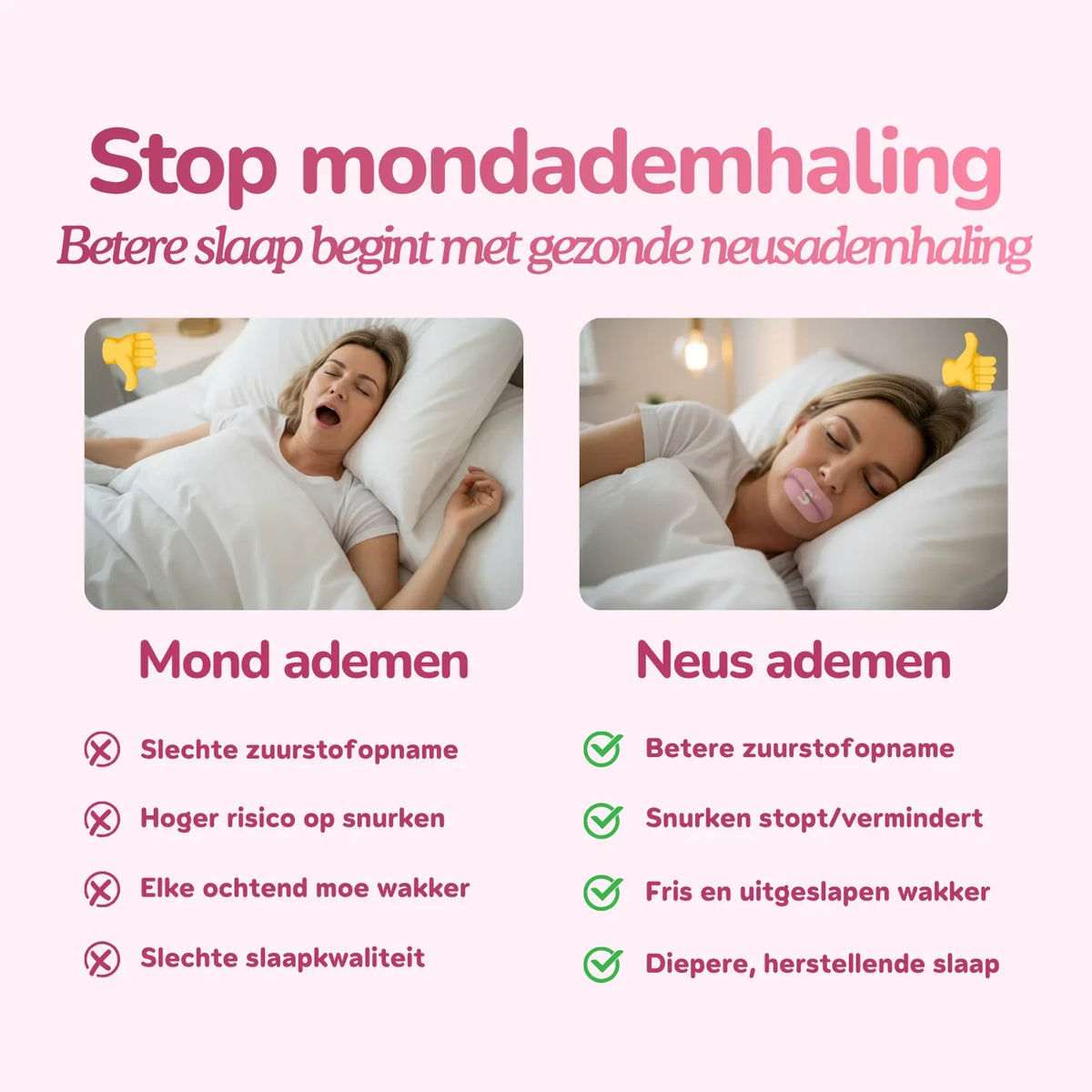 Classic Mondtape - Roze