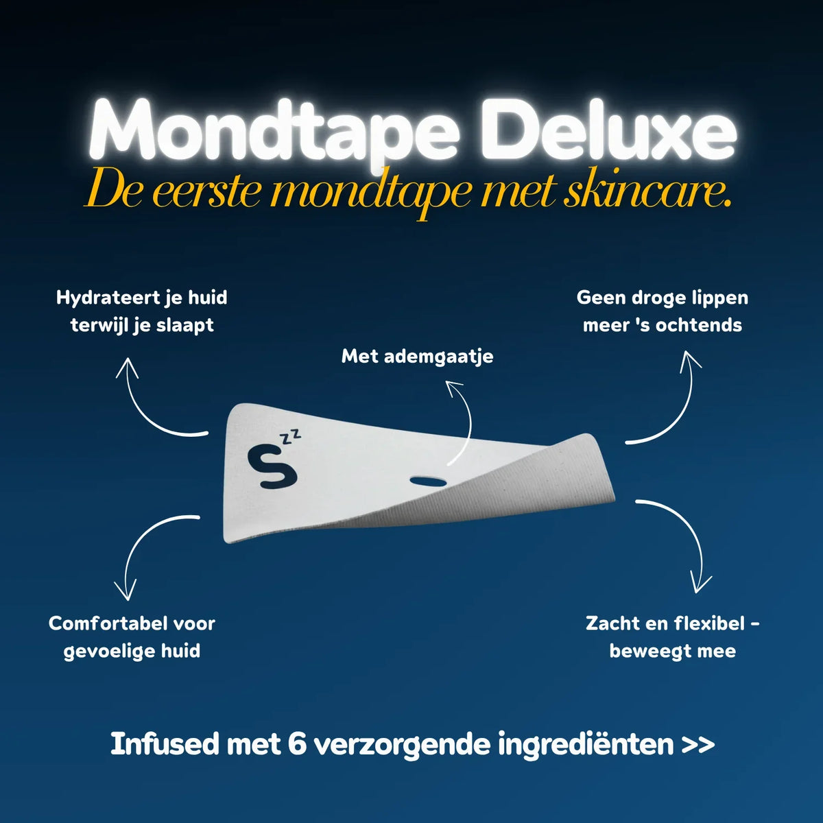 Collageen + Vitamine Mondtape - Met Ademgaatje
