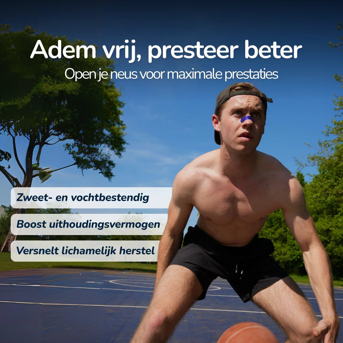 Sport Neusstrips - Instapmodel | Blauw