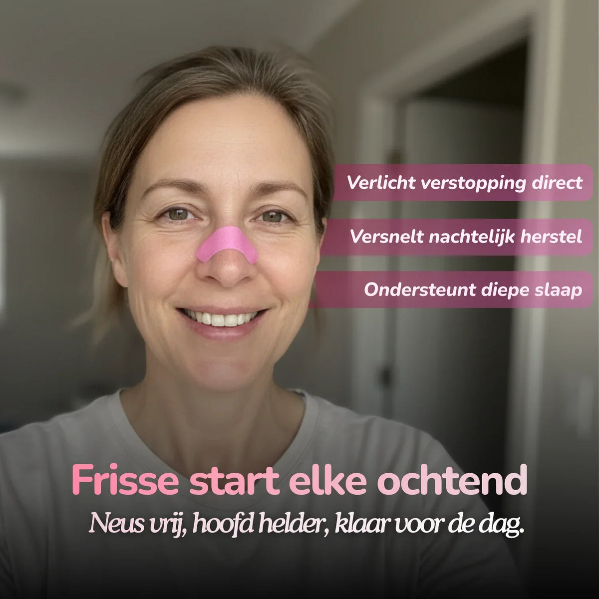 Classic Neusstrips - voor gevoelige huid | Roze