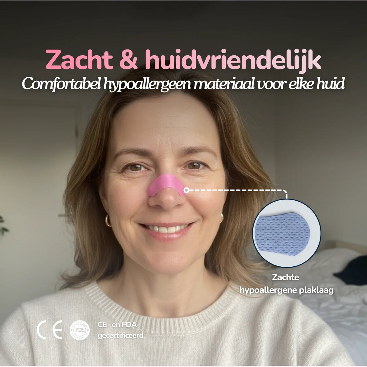 Classic Neusstrips - voor gevoelige huid | Roze